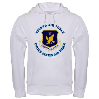 2AF - A01 - 03 - Second Air Force with Text - Hooded Sweatshirt