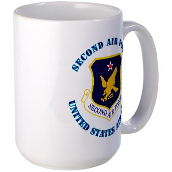 2AF - M01 - 03 - Second Air Force with Text - Large Mug