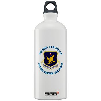 2AF - M01 - 03 - Second Air Force with Text - Sigg Water Bottle 1.0L