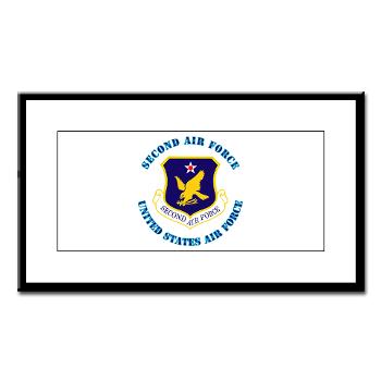 2AF - M01 - 02 - Second Air Force with Text - Small Framed Print