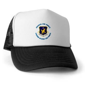 2AF - A01 - 02 - Second Air Force with Text - Trucker Hat - Click Image to Close