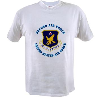 2AF - A01 - 04 - Second Air Force with Text - Value T-shirt