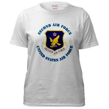 2AF - A01 - 04 - Second Air Force with Text - Women's T-Shirt