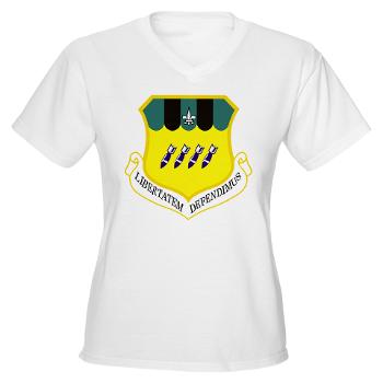 2BW - A01 - 04 - 2nd Bomb Wing - Women's V-Neck T-Shirt