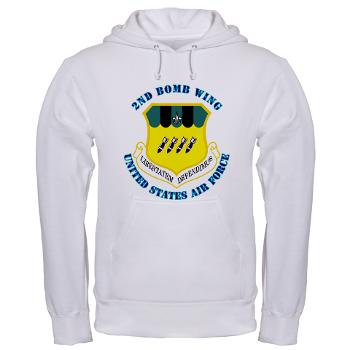 2BW - A01 - 03 - 2nd Bomb Wing with Text - Hooded Sweatshirt