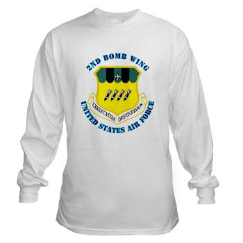 2BW - A01 - 03 - 2nd Bomb Wing with Text - Long Sleeve T-Shirt