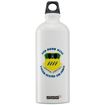 2BW - M01 - 03 - 2nd Bomb Wing with Text - Sigg Water Bottle 1.0L