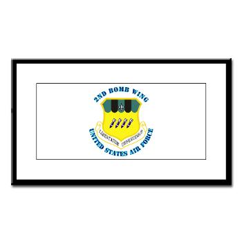 2BW - M01 - 02 - 2nd Bomb Wing with Text - Small Framed Print