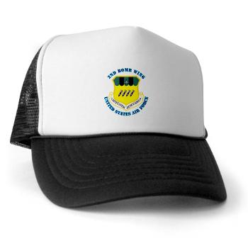 2BW - A01 - 02 - 2nd Bomb Wing with Text - Trucker Hat - Click Image to Close