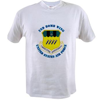 2BW - A01 - 04 - 2nd Bomb Wing with Text - Value T-shirt
