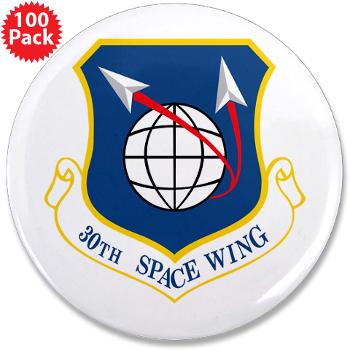 30SW - M01 - 01 - 30th Space Wing - 3.5" Button (100 pack) - Click Image to Close