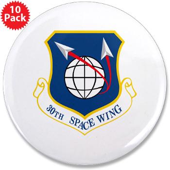 30SW - M01 - 01 - 30th Space Wing - 3.5" Button (10 pack) - Click Image to Close