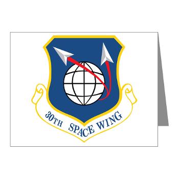 30SW - M01 - 02 - 30th Space Wing - Note Cards (Pk of 20) - Click Image to Close