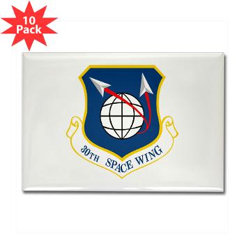 30SW - M01 - 01 - 30th Space Wing - Rectangle Magnet (10 pack) - Click Image to Close