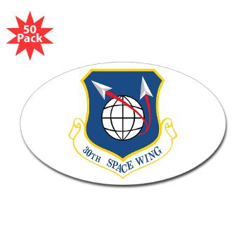 30SW - M01 - 01 - 30th Space Wing - Sticker (Oval 50 pk)