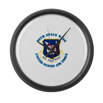 30SW - M01 - 03 - 30th Space Wing with Text - Large Wall Clock
