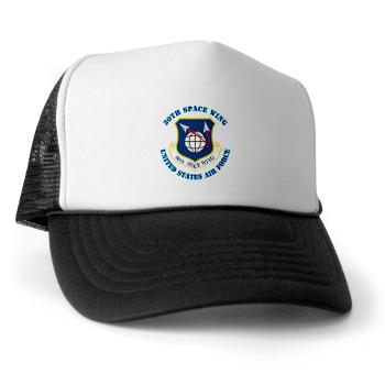 30SW - A01 - 02 - 30th Space Wing with Text - Trucker Hat - Click Image to Close