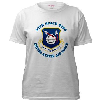30SW - A01 - 04 - 30th Space Wing with Text - Women's T-Shirt