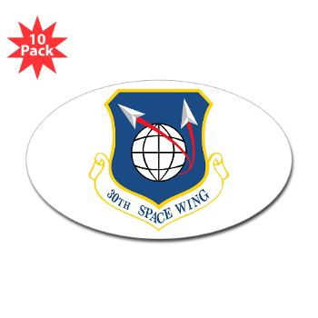 30SW - M01 - 01 - 30th Space Wing - Sticker (Oval 10 pk)