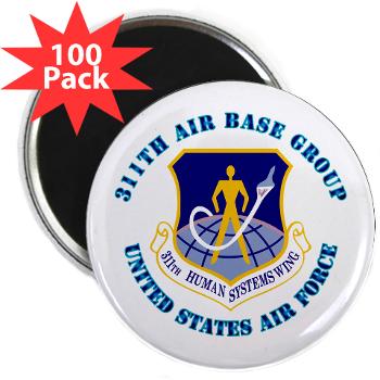 311ABG - M01 - 01 - 311th Air Base Group with Text - 2.25" Magnet (100 pack)