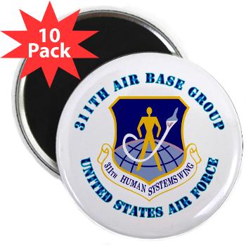 311ABG - M01 - 01 - 311th Air Base Group with Text - 2.25" Magnet (10 pack) - Click Image to Close