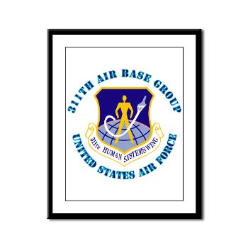 311ABG - M01 - 02 - 311th Air Base Group with Text - Framed Panel Print