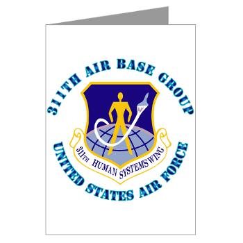 311ABG - M01 - 02 - 311th Air Base Group with Text - Greeting Cards (Pk of 10)
