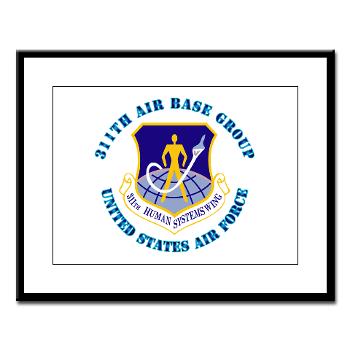 311ABG - M01 - 02 - 311th Air Base Group with Text - Large Framed Print