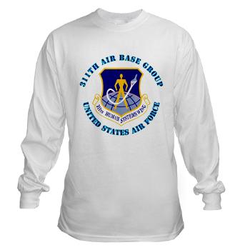 311ABG - A01 - 03 - 311th Air Base Group with Text - Long Sleeve T-Shirt