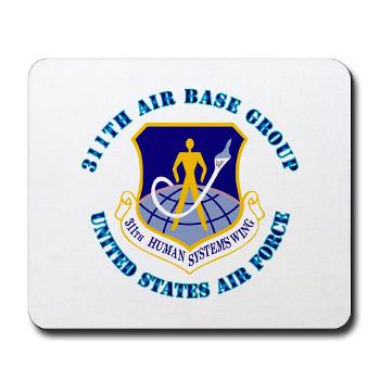311ABG - M01 - 03 - 311th Air Base Group with Text - Mousepad