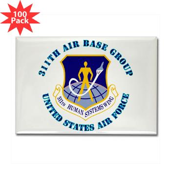 311ABG - M01 - 01 - 311th Air Base Group with Text - Rectangle Magnet (100 pack)
