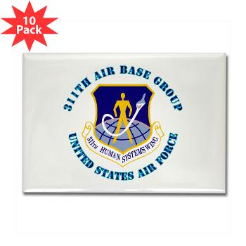 311ABG - M01 - 01 - 311th Air Base Group with Text - Rectangle Magnet (10 pack)