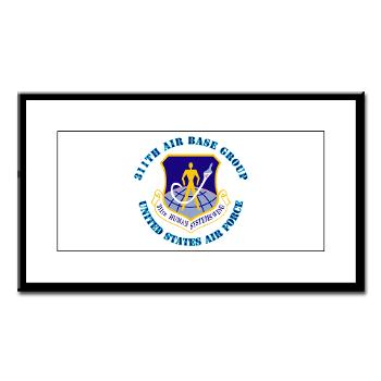 311ABG - M01 - 02 - 311th Air Base Group with Text - Small Framed Print