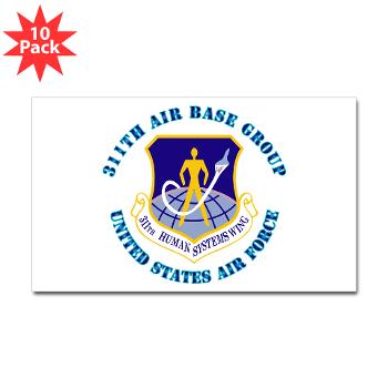 311ABG - M01 - 01 - 311th Air Base Group with Text - Sticker (Rectangle 10 pk)