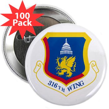 316W - M01 - 01 - 316th Wing - 2.25" Button (100 pack) - Click Image to Close
