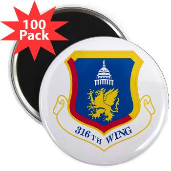 316W - M01 - 01 - 316th Wing - 2.25" Magnet (100 pack) - Click Image to Close