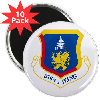 316W - M01 - 01 - 316th Wing - 2.25" Magnet (10 pack)
