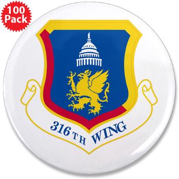 316W - M01 - 01 - 316th Wing - 3.5" Button (100 pack) - Click Image to Close