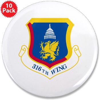 316W - M01 - 01 - 316th Wing - 3.5" Button (10 pack) - Click Image to Close