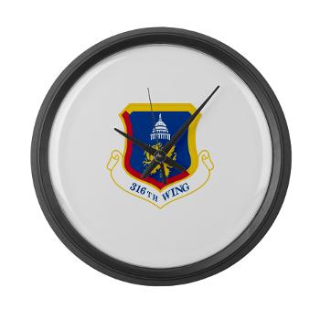 316W - M01 - 03 - 316th Wing - Large Wall Clock - Click Image to Close
