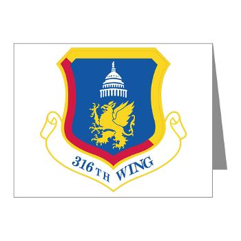 316W - M01 - 02 - 316th Wing - Note Cards (Pk of 20)