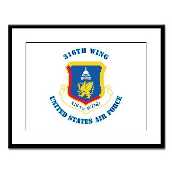 316W - M01 - 02 - 316th Wing with Text - Large Framed Print - Click Image to Close