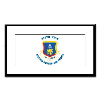 316W - M01 - 02 - 316th Wing with Text - Small Framed Print