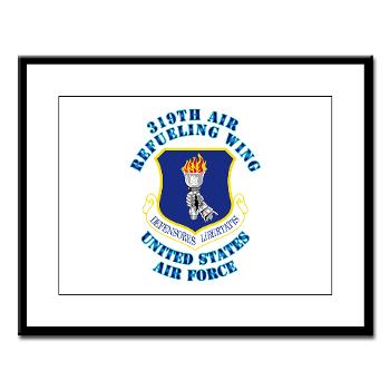 319ARW - M01 - 02 - 319th Air Refueling Wing with Text - Large Framed Print - Click Image to Close