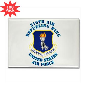 319ARW - M01 - 01 - 319th Air Refueling Wing with Text - Rectangle Magnet (100 pack)