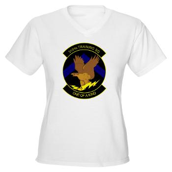 319TS - A01 - 04 - 319th Training Squadron - Women's V-Neck T-Shirt
