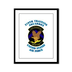 319TS - M01 - 02 - 319th Training Squadron with Text - Framed Panel Print