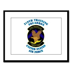 319TS - M01 - 02 - 319th Training Squadron with Text - Large Framed Print