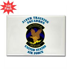 319TS - M01 - 01 - 319th Training Squadron with Text - Rectangle Magnet (100 pack)