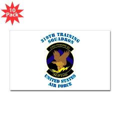319TS - M01 - 01 - 319th Training Squadron with Text - Sticker (Rectangle 10 pk)